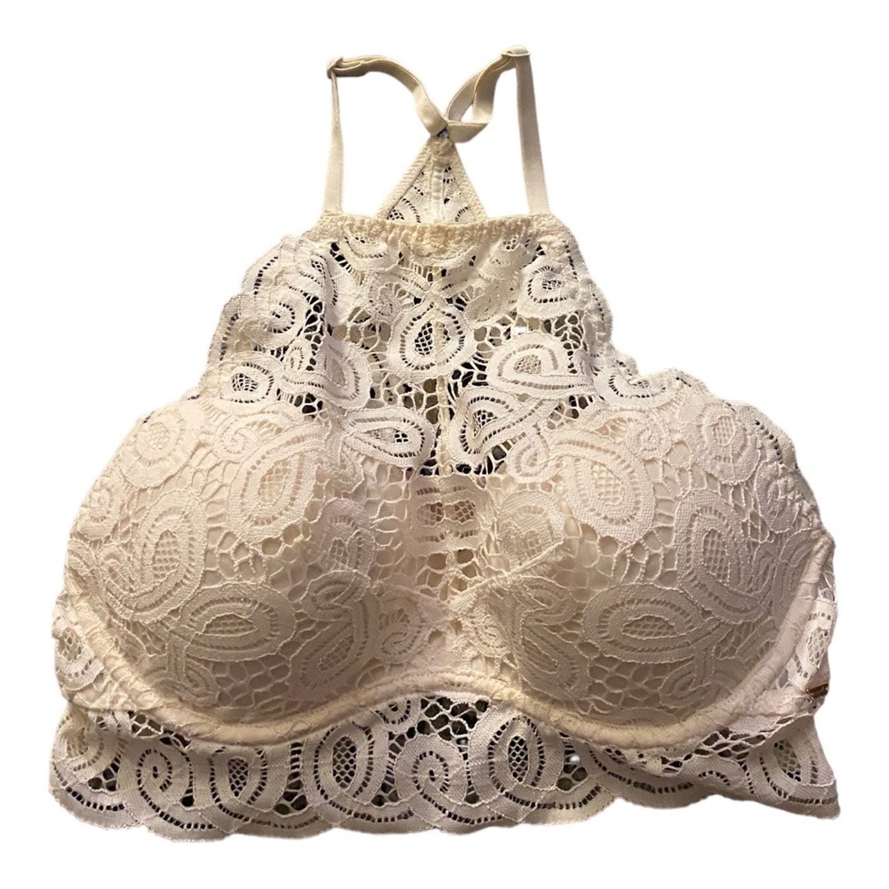 PINK Halter Lace Bra